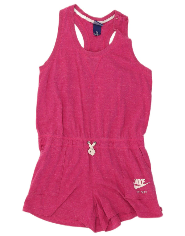Nike Damen Ärmelloser Playsuit UK 16 Large Rosa Baumwolle