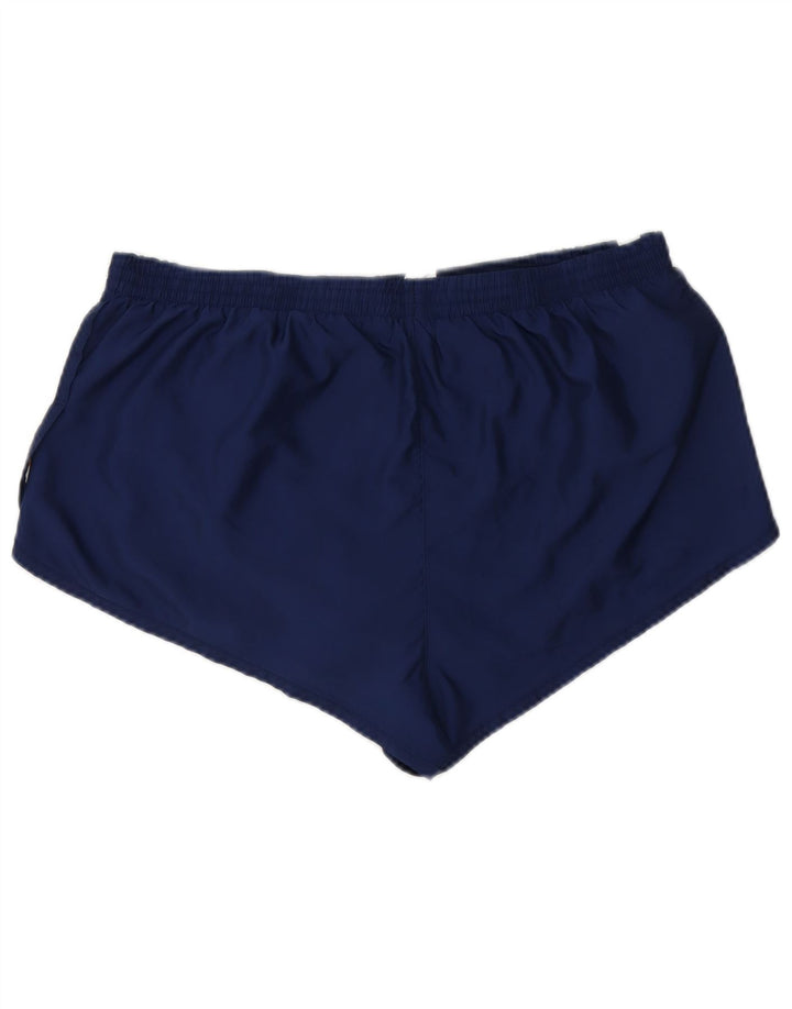 ADIDAS Damen Sportshorts UK 18 XL Marineblau Colourblock Polyester