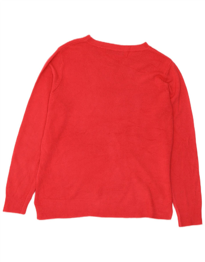 Marks & Spencer Damen-Pullover mit Rundhalsausschnitt, Gr. 12, Mittelrosa, Acryl