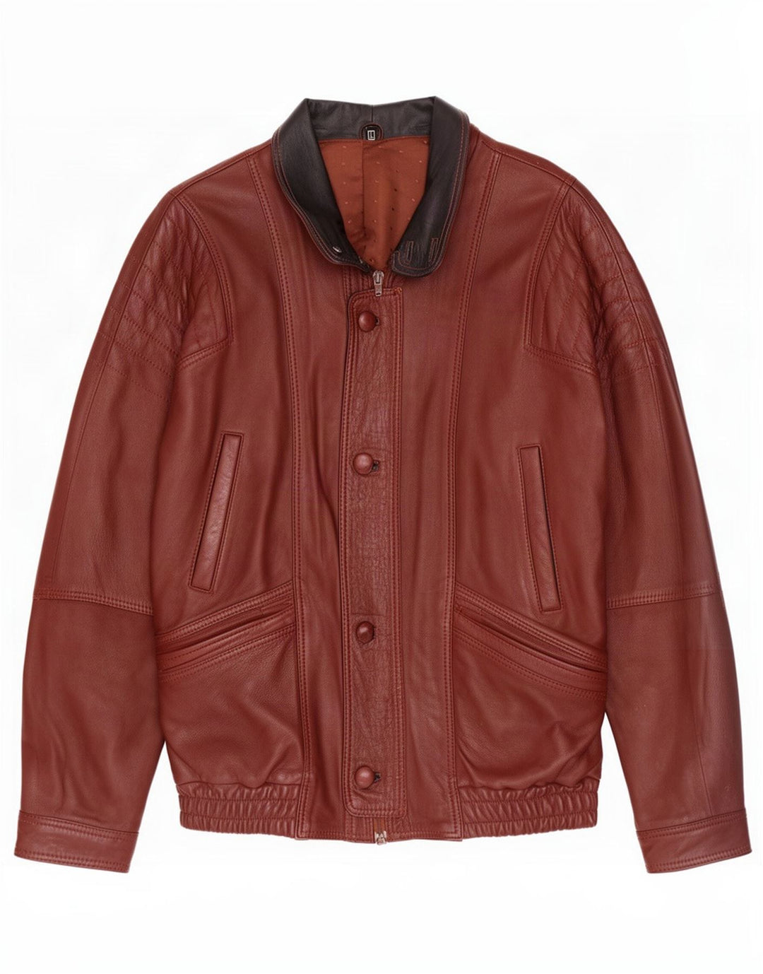 Vintage Herren Bomber Lederjacke UK 40 Large Braun