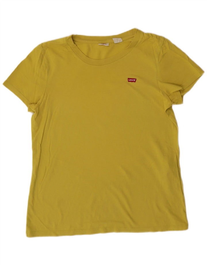 LEVI'S Herren T-Shirt Top Small Gelb Baumwolle