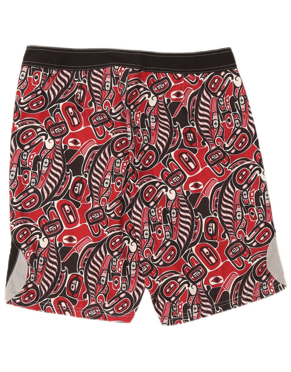 Reebok Mens Swimming Shorts Medium Black Geometric Polyester