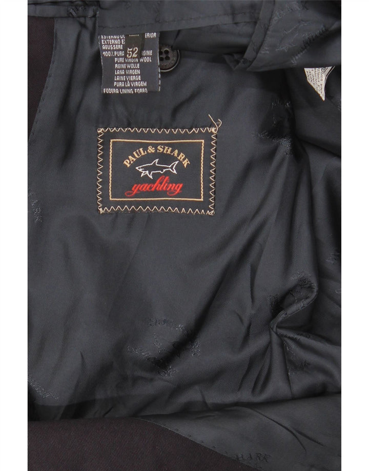 Paul & Shark Herren-Blazer mit 2 Knöpfen, IT 52 XL, marineblaue Schurwolle