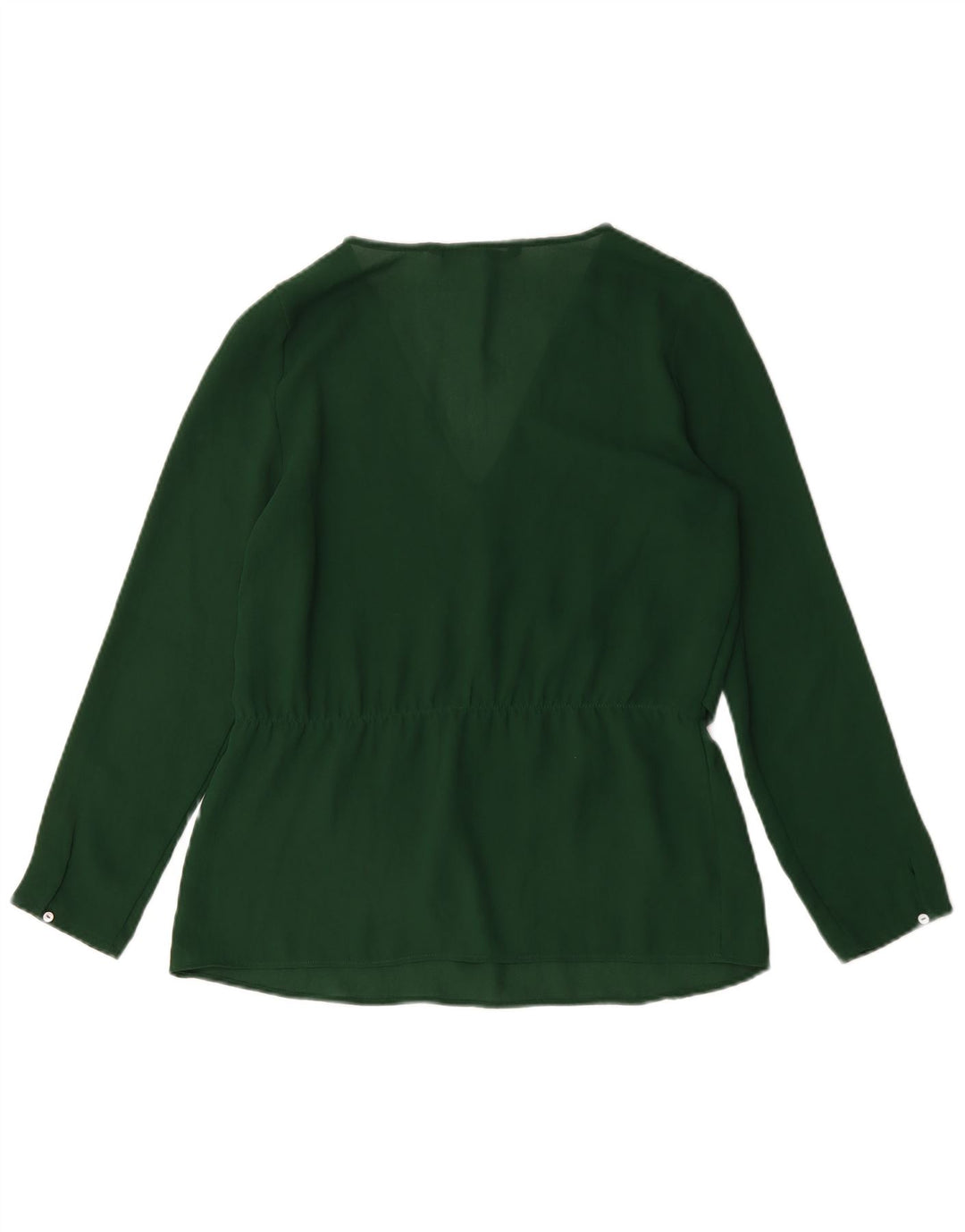 Zara Damen Langarmblusenoberteil UK 10 Small Grün