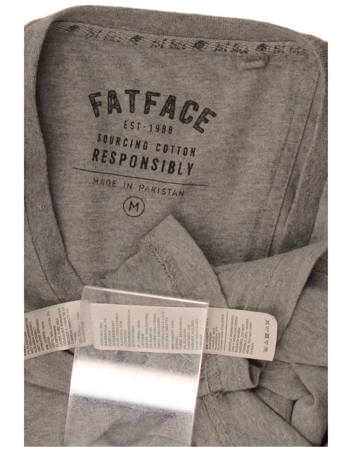 FAT FACE Mens T-Shirt Top Medium Grey Cotton