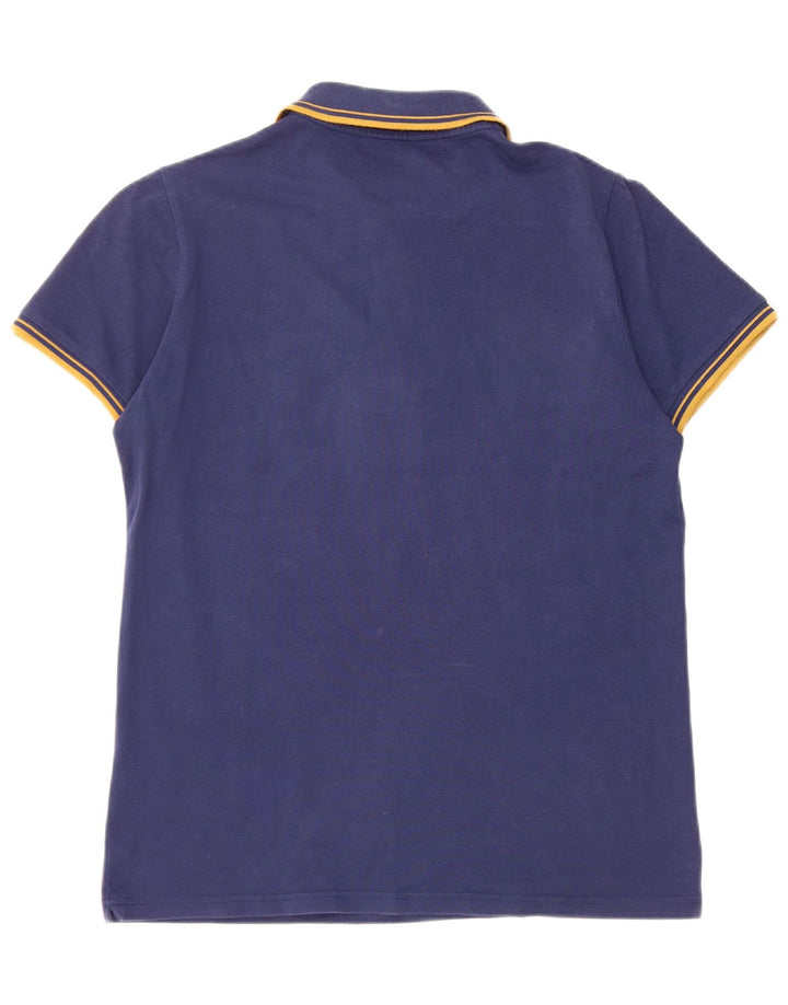 Kappa Herren-Poloshirt, groß, marineblau, gestreift, Baumwolle
