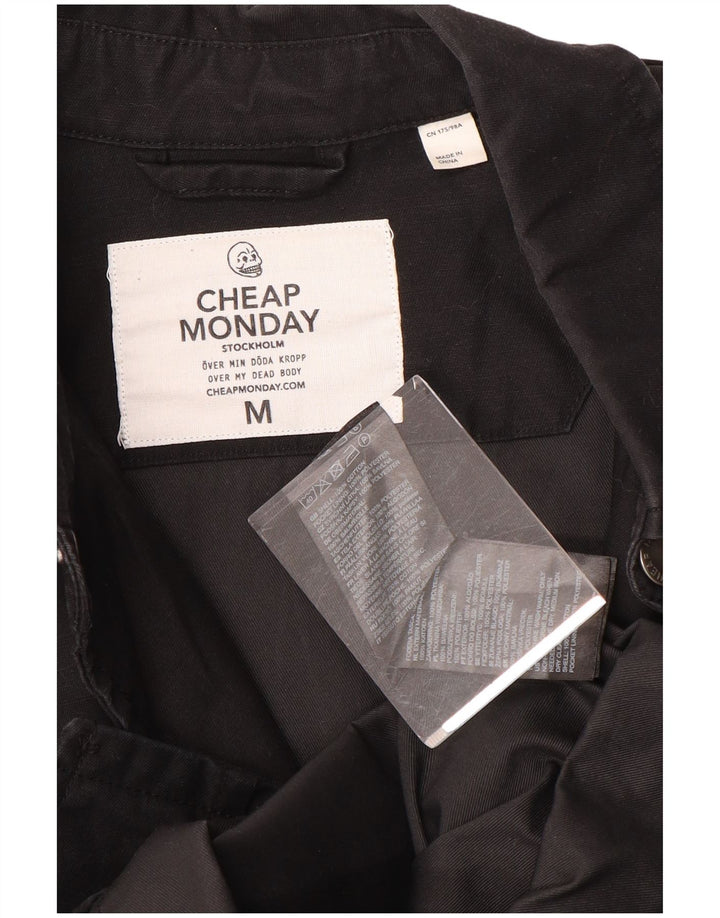 Cheap Monday Herren-Bomberjacke mit Grafik, UK 38, mittelschwarz, Baumwolle
