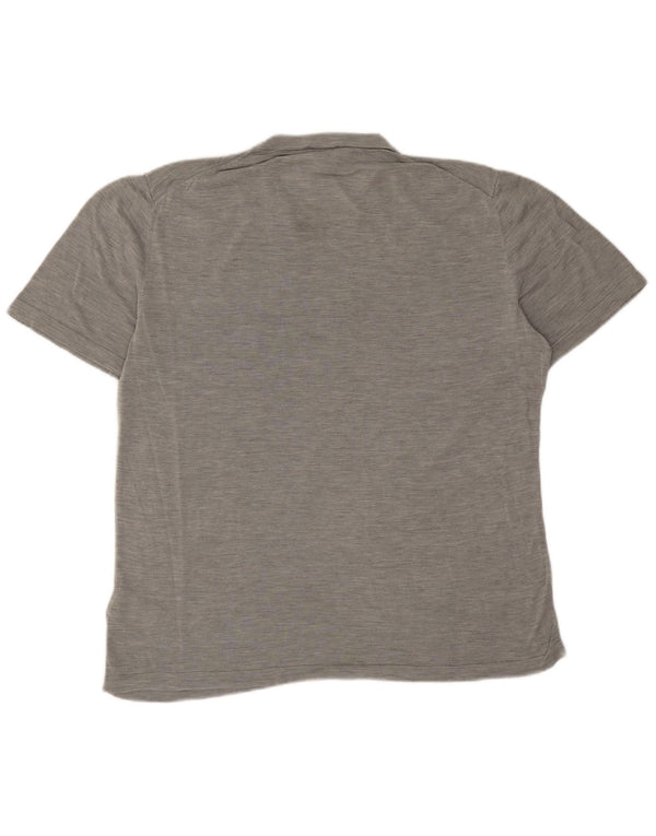 Cos Mens T-Shirt Top Large Grey Flecked Cotton
