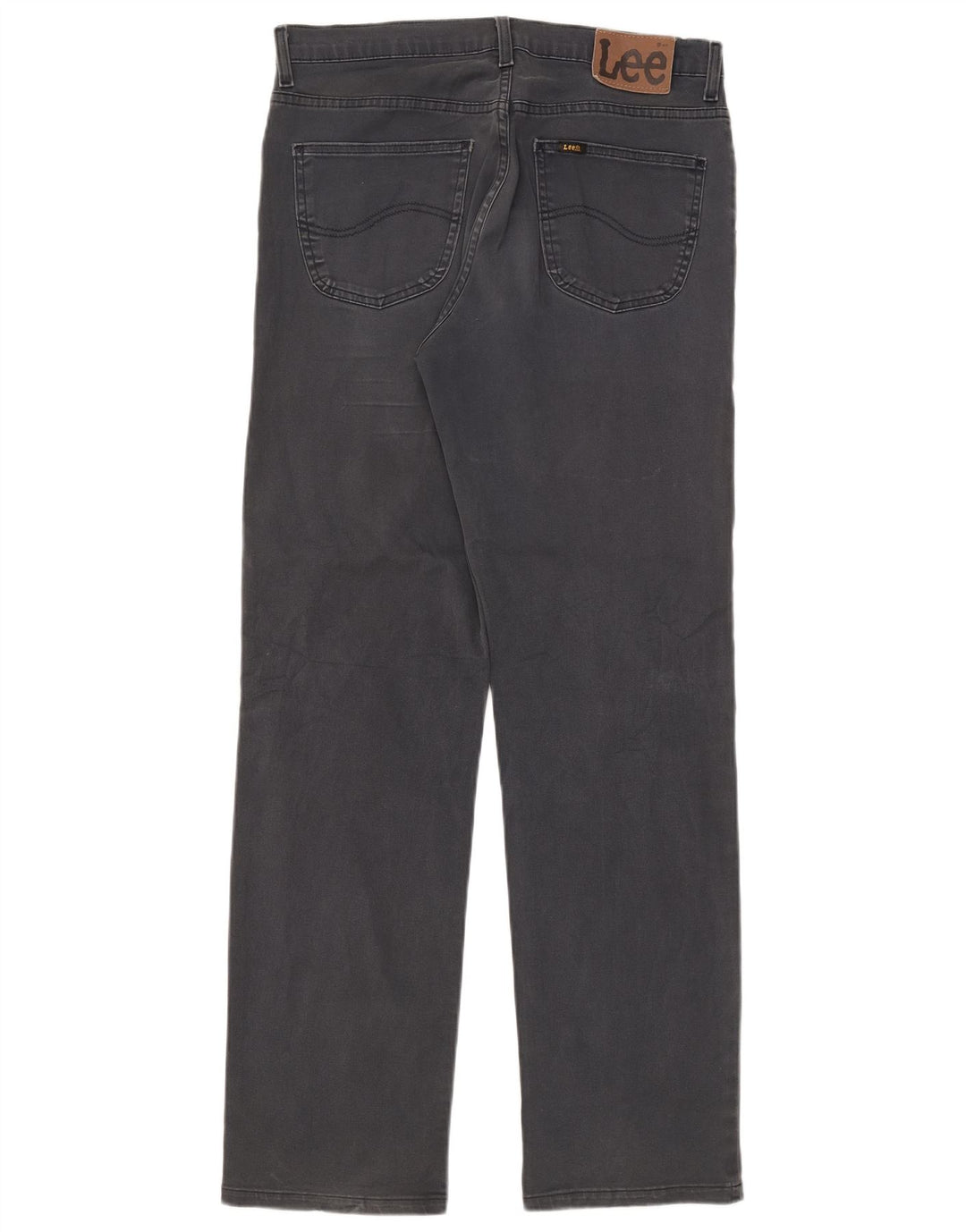 Lee Herren Straight Jeans W33 L34 Graue Baumwolle