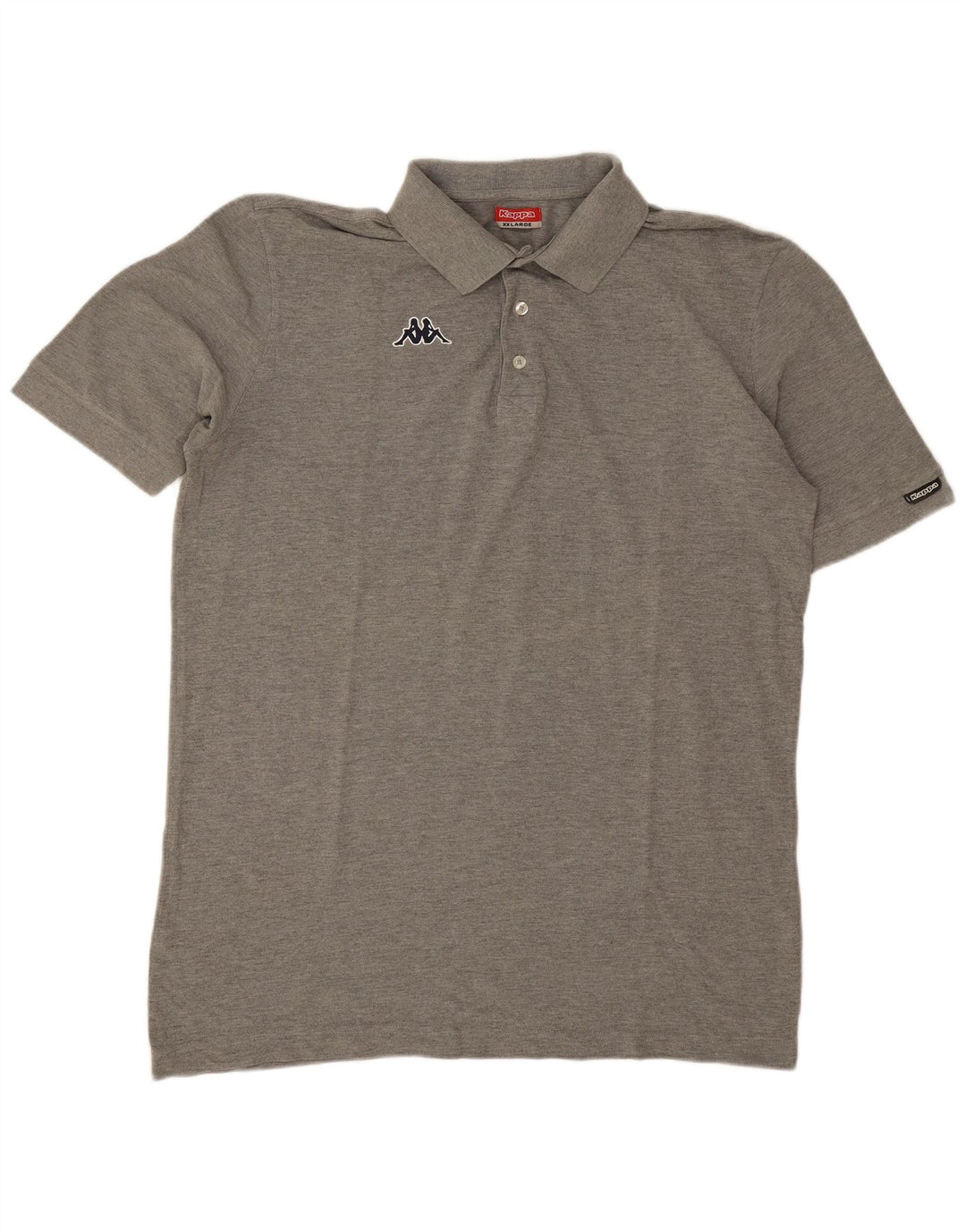 Kappa Herren Poloshirt 2XL Grau gefleckte Baumwolle