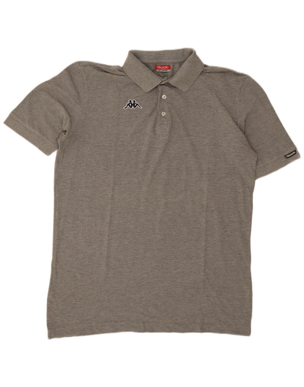 Kappa Mens Polo Shirt 2XL Grey Flecked Cotton