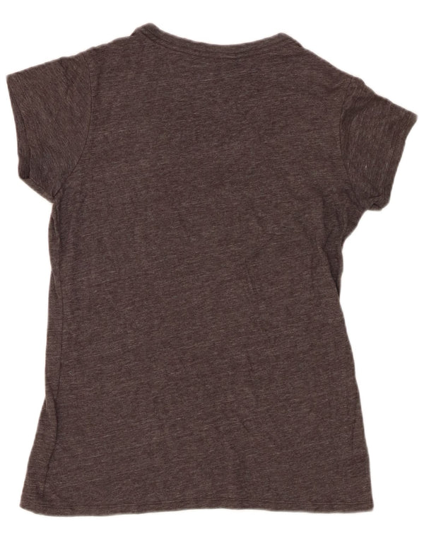 The North Face Damen Slim Fit Graphic T-Shirt Top UK 10 Small Grau meliert
