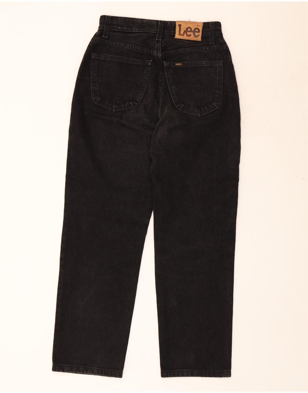 LEE Damen High Waist Tapered Jeans US 12 Large W29 L29 Schwarze Baumwolle