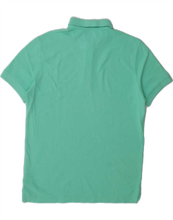 MASSIMO DUTTI Mens Polo Shirt Medium Turquoise Cotton Vintage Massimo Dutti and Second-Hand Massimo Dutti from Messina Hembry 