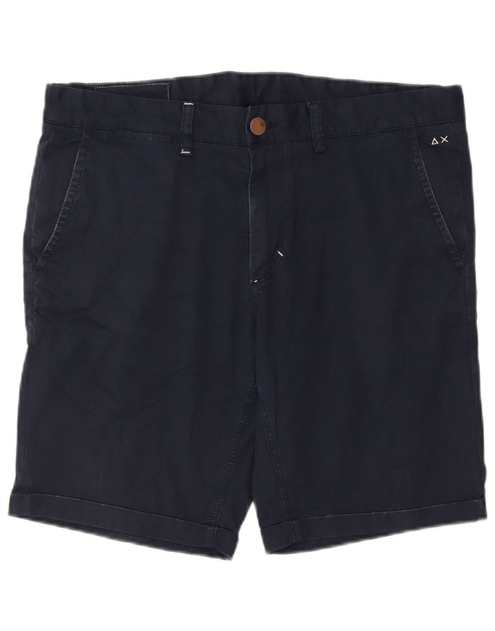 Sun68 Herren-Chino-Shorts W36, groß, marineblaue Baumwolle