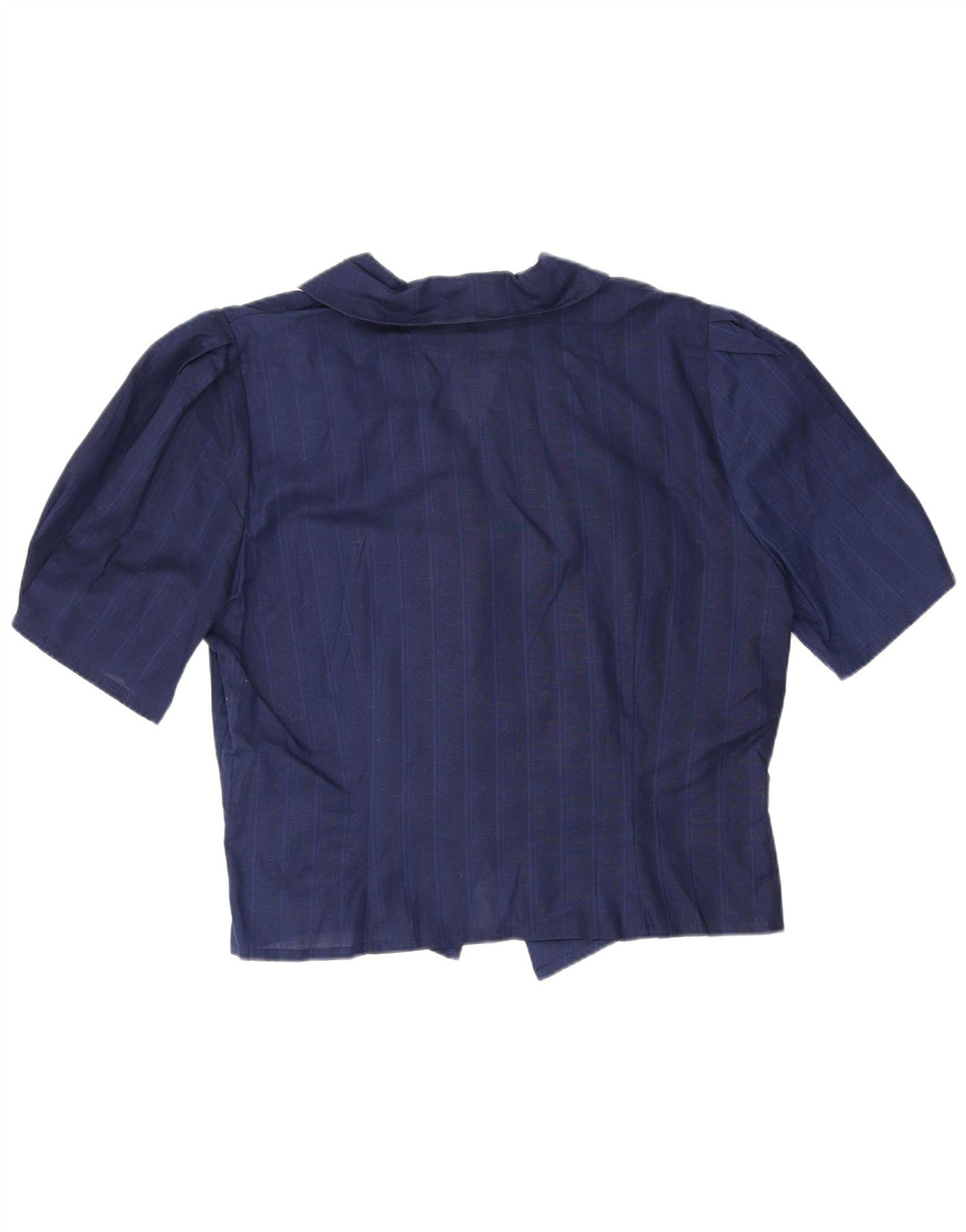 Vintage Damen Hemdbluse IT 44 Medium Marineblau gestreift