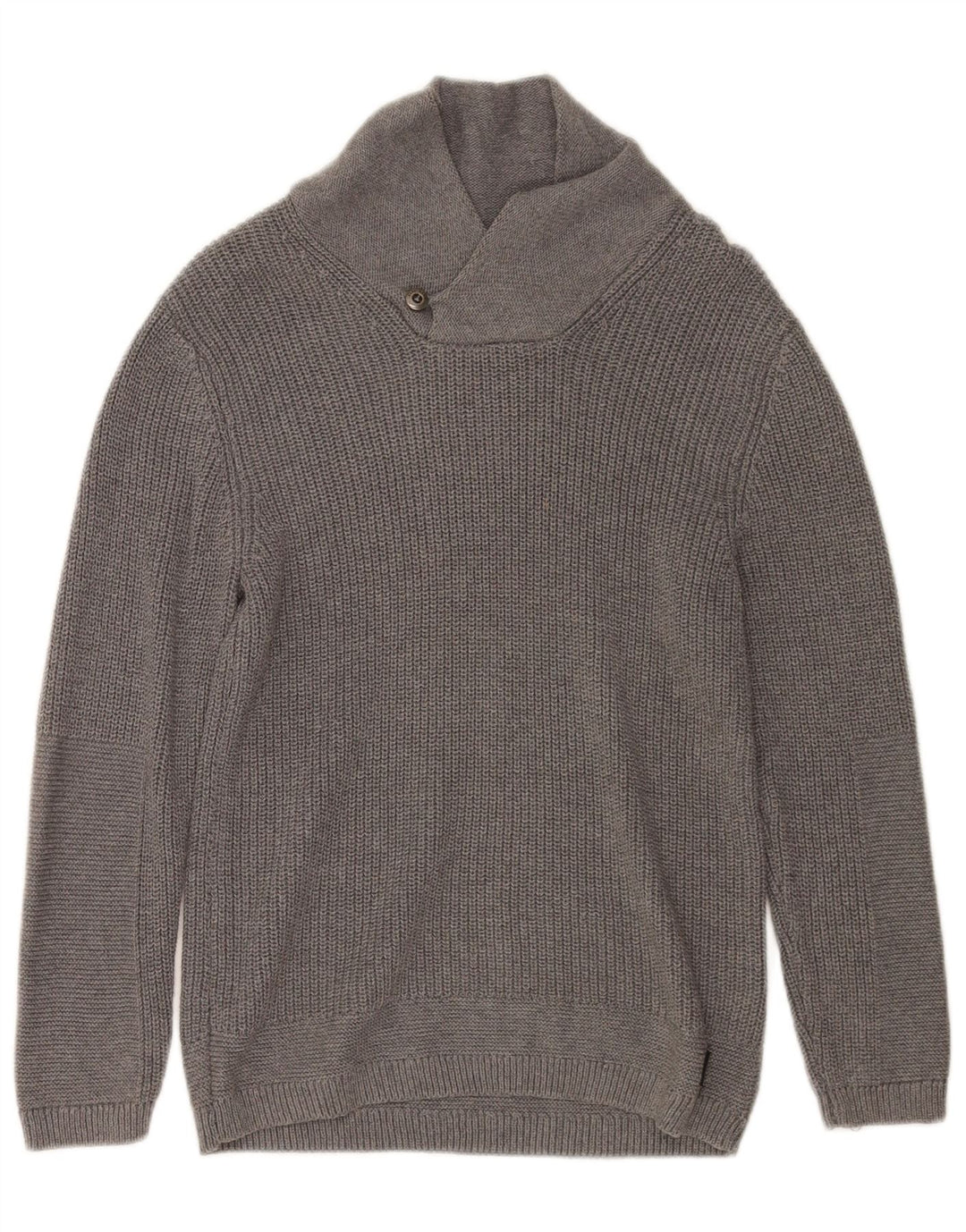 Zara Jungen-Pullover mit Schalkragen, 9–10 Jahre, graue Baumwolle
