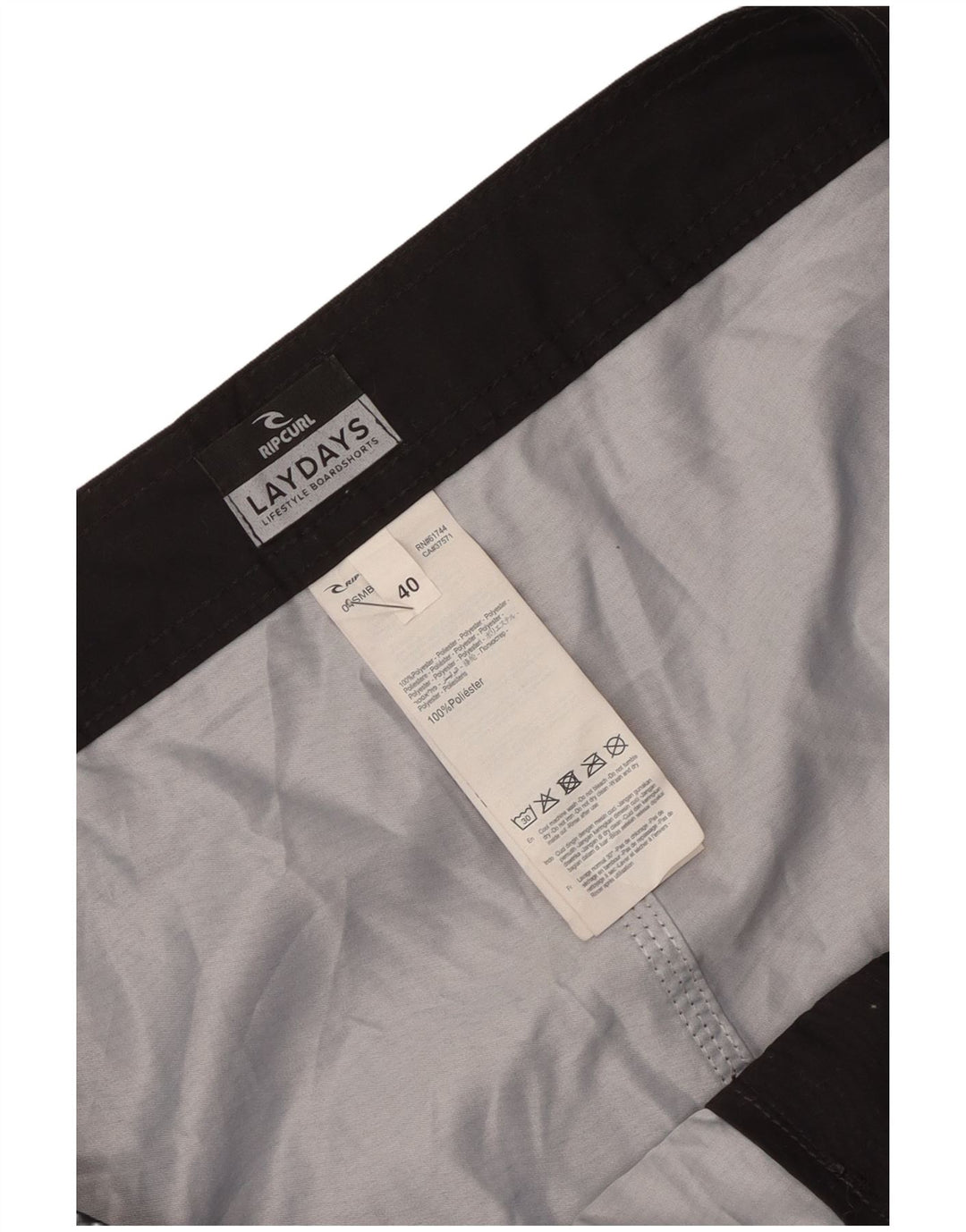 Rip Curl Herren-Badeshorts XL, schwarzes Colourblock-Polyester