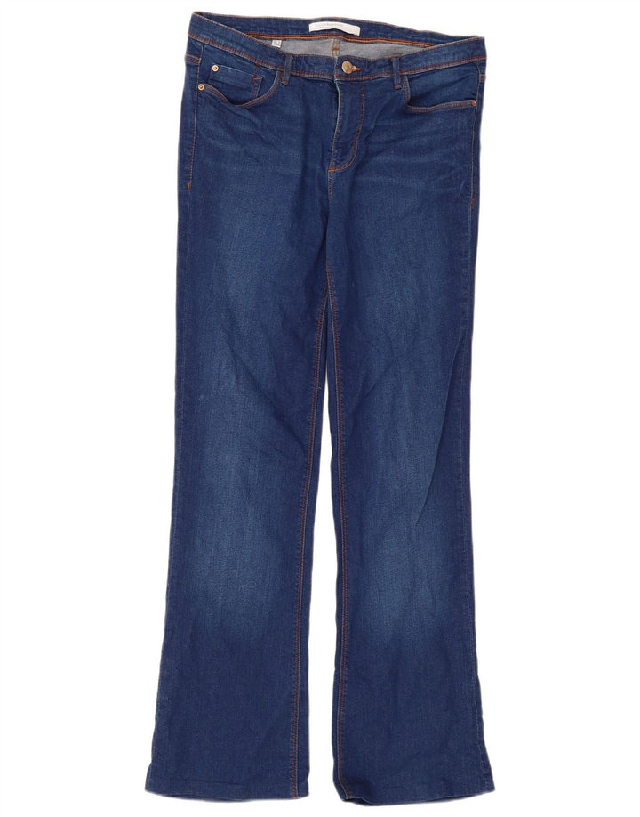 Zara Damen Bootcut Jeans EU 42 Large W32 L31 Blau