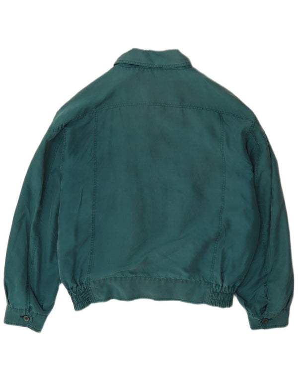 Raybest Herren Bomberjacke UK 40 Große blaue Seide