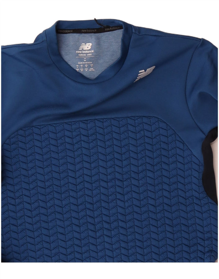 NEW BALANCE Herren-Sweatshirt-Pullover, kleines blaues Farbblock-Polyester