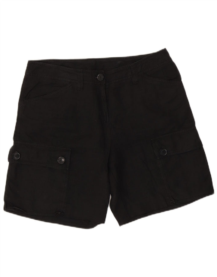 Cerruti 1881 Herren Cargoshorts W32 Mittelschwarzes Leinen