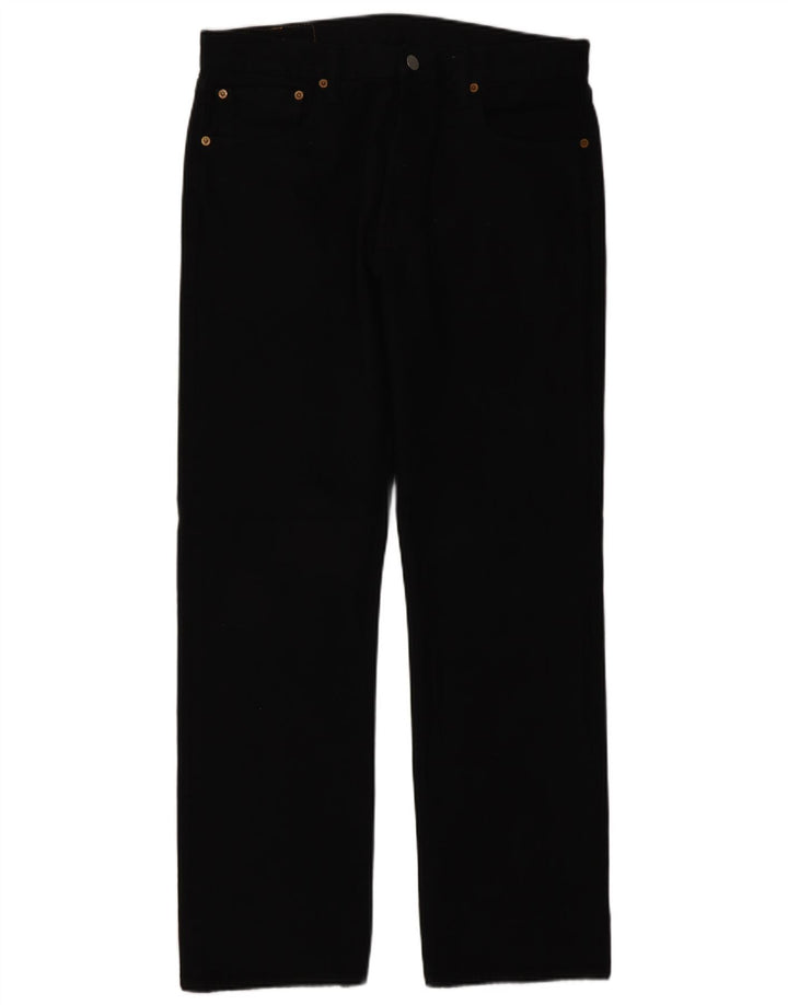 Levi's Herren 501 Straight Jeans W32 L30 schwarze Baumwolle