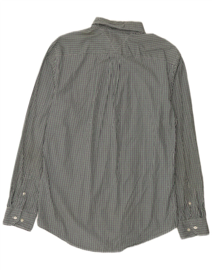 Tommy Hilfiger Herren-Hemd mit individueller Passform, groß, grün, Gingham-Baumwolle