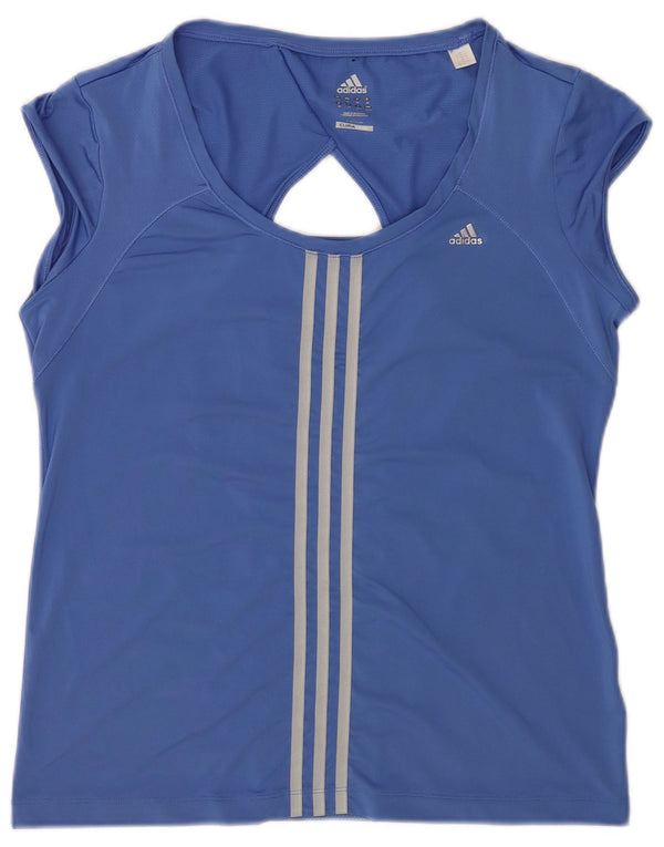 Adidas Damen Climacool T-Shirt Top UK 22 XL Blau Sport