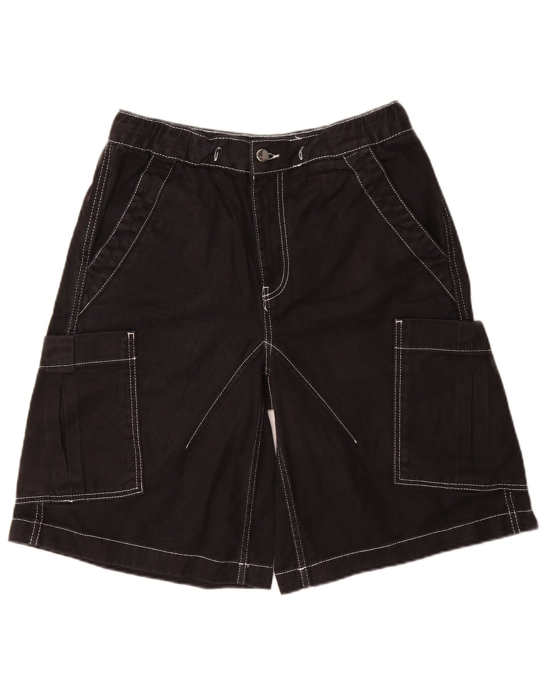 ZARA Herren Cargo-Shorts, Größe S, W30, Schwarz, Baumwolle