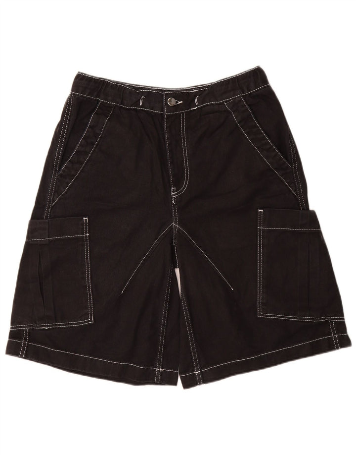 ZARA Herren Cargo-Shorts, Größe S, W30, Schwarz, Baumwolle