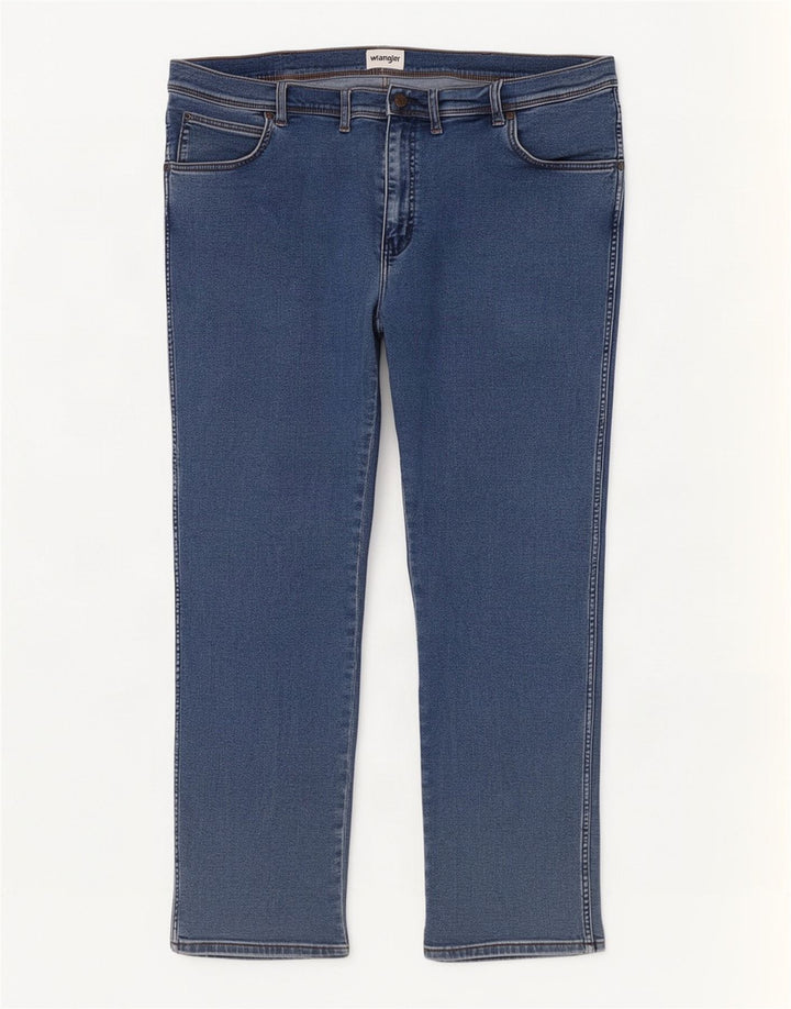 Wrangler Herren Texas Straight Jeans W44 L32 Blau