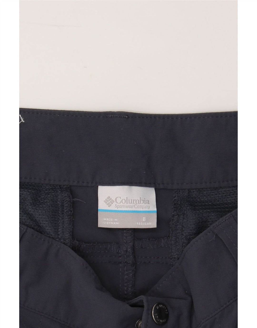 COLUMBIA Womens Cargo Shorts US 8 Medium W30  Navy Blue Nylon Vintage Columbia and Second-Hand Columbia from Messina Hembry 