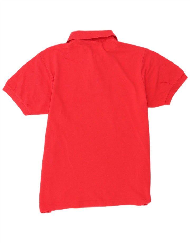 Lacoste Herren-Poloshirt, Größe 4, mittelrote Baumwolle