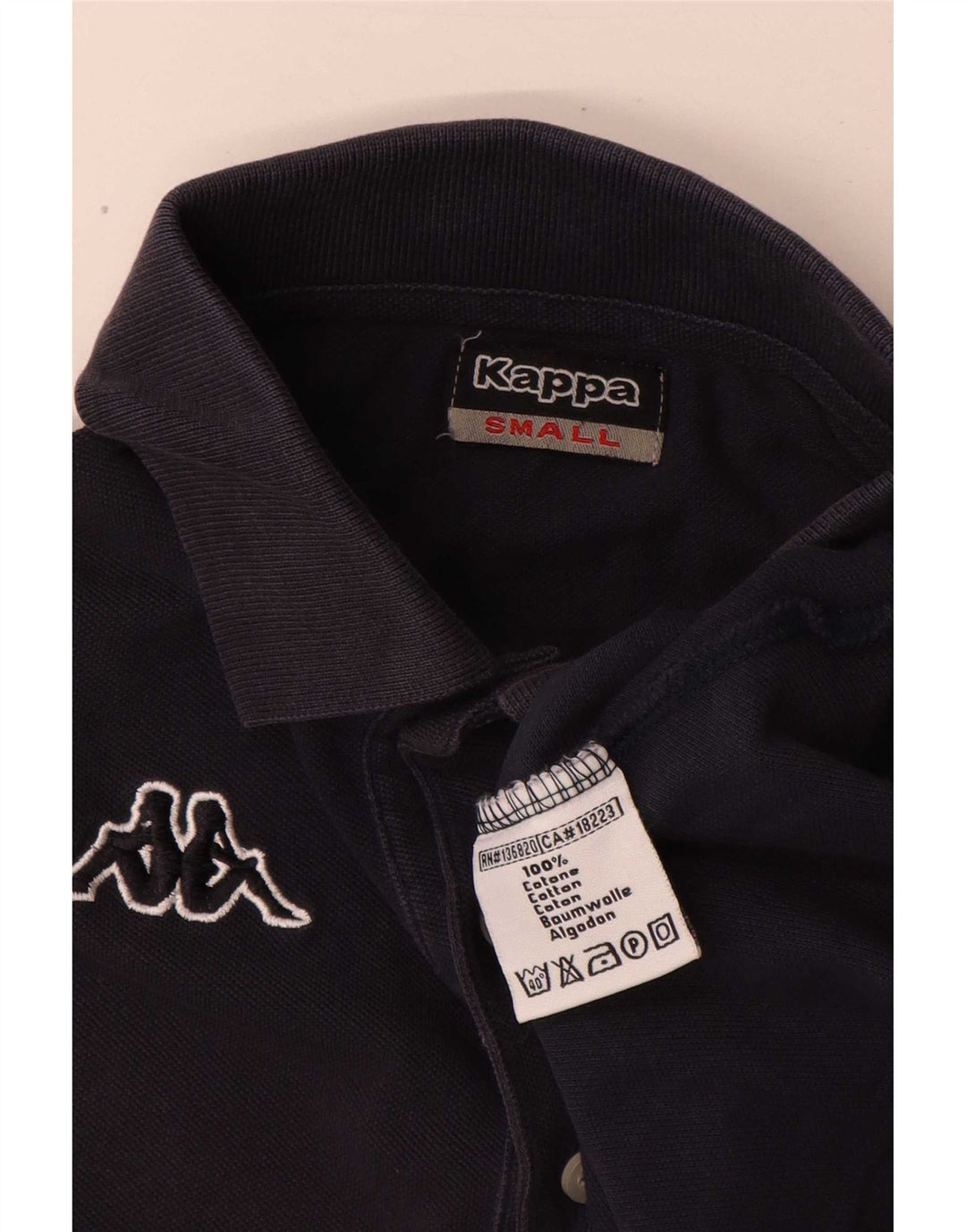 Kappa Herren-Poloshirt, klein, marineblau, Baumwolle