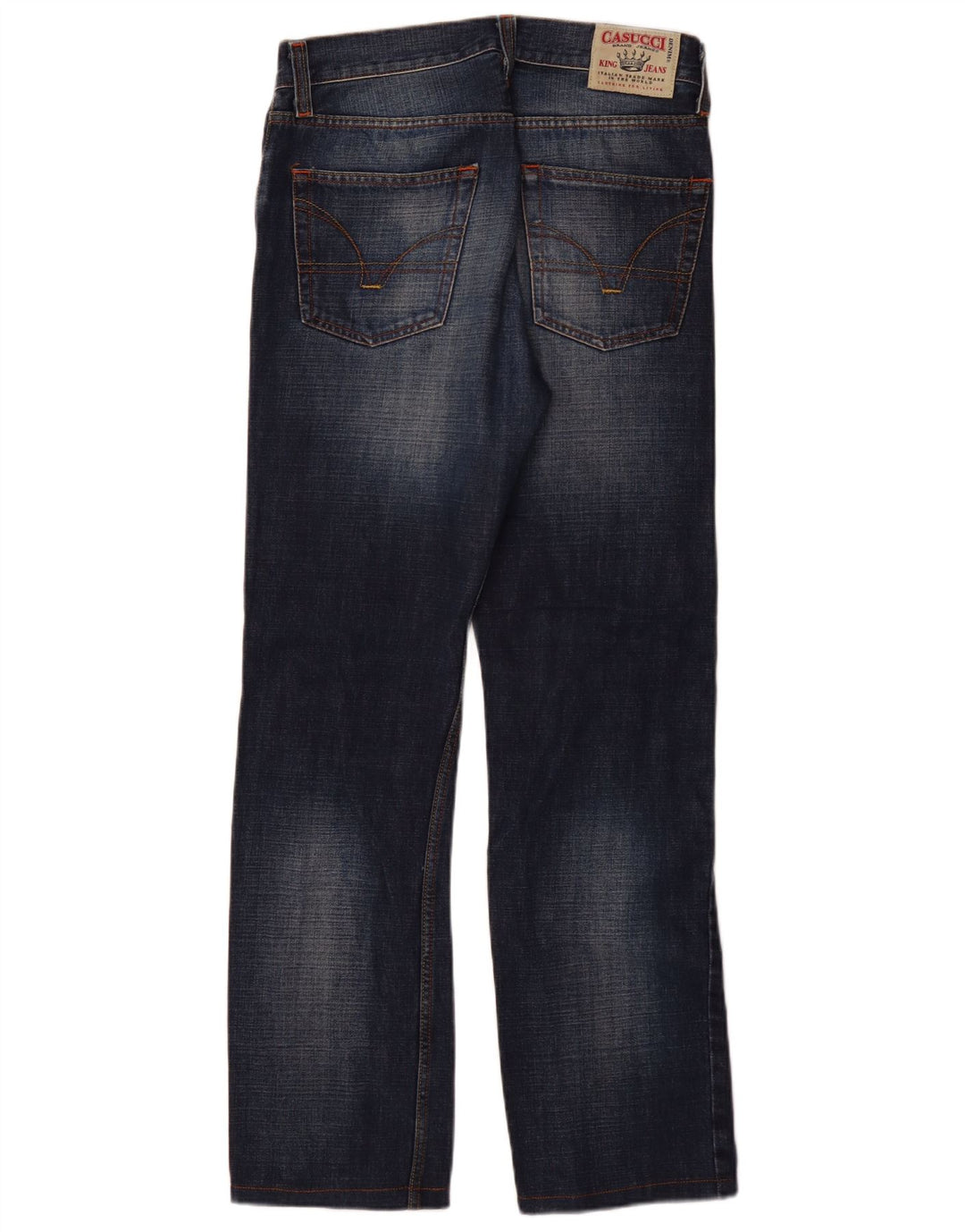Casucci Herren Straight Jeans W32 L31 Blaue Baumwolle