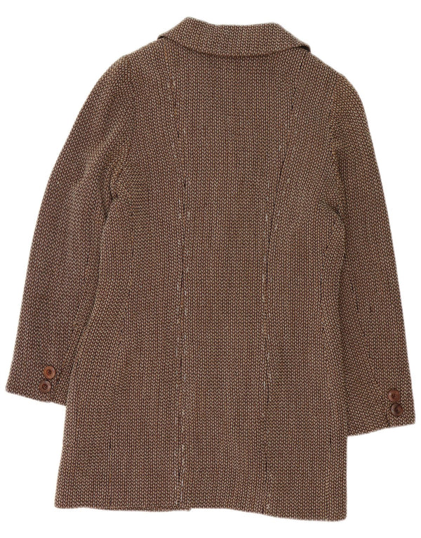 Mariella Burani Damen Longline 5-Knopf-Blazerjacke UK 16 Large Braun