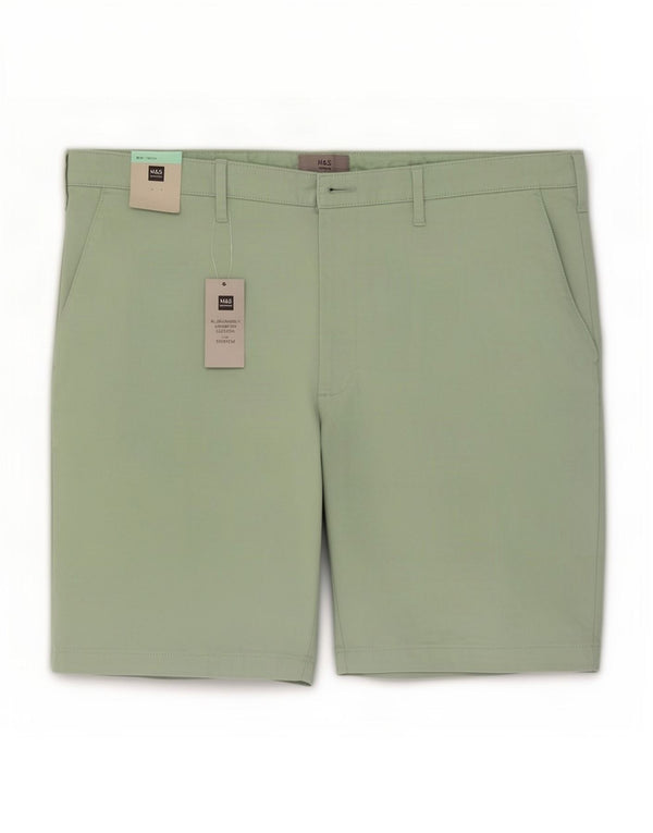 Marks & Spencer Herren Chinoshorts W42 2XL Grüne Baumwolle