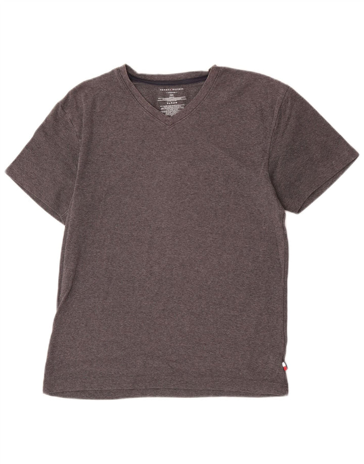 Tommy Hilfiger Herren T-Shirt Top mittelgraue Baumwolle