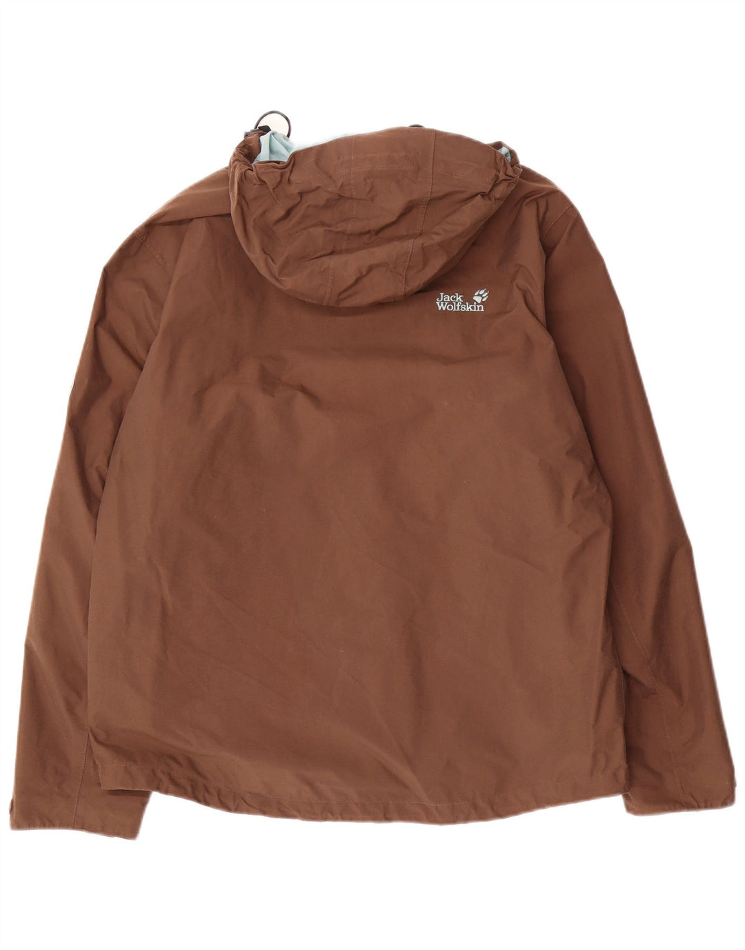 Jack Wolfskin Herren-Regenjacke mit Kapuze, UK 36/38, mittelbraunes Polyamid