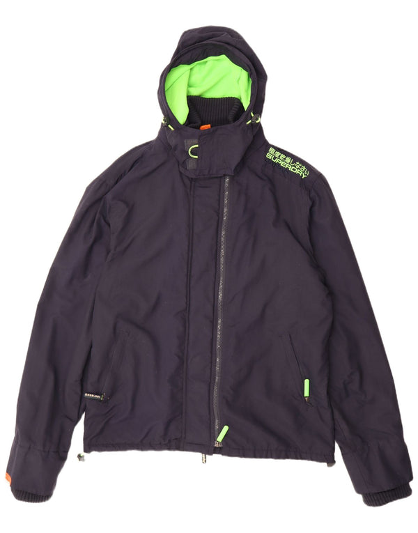 SUPERDRY Herren Windcheater Kapuzen-Windjacke UK 44 2XL Marineblau