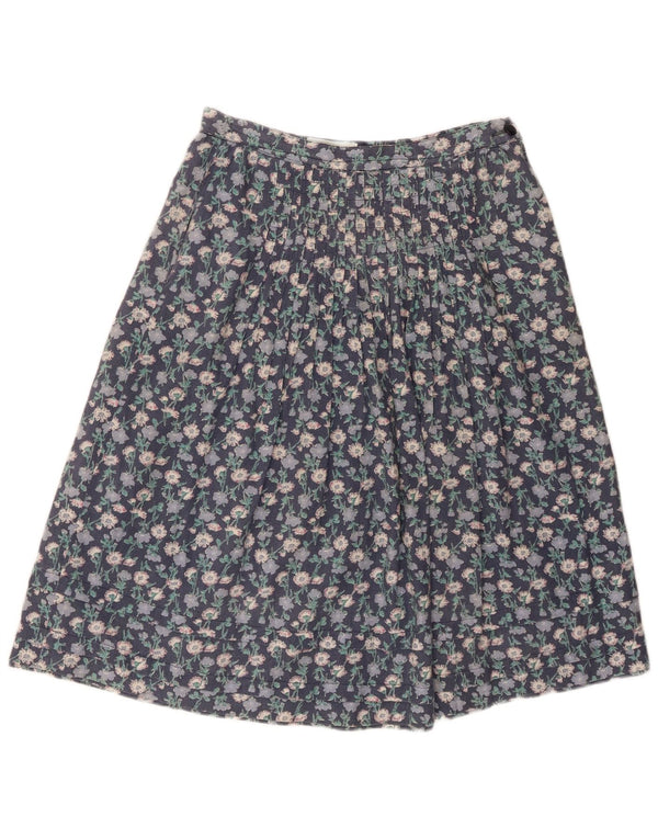 Vintage Womens A-Line Skirt W28 Medium Blue Floral