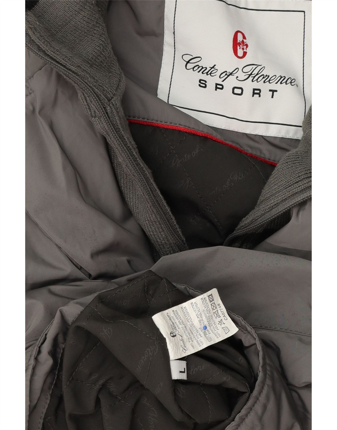 Conte of Florence Herren Bomberjacke UK 40 Large Grau Polyester