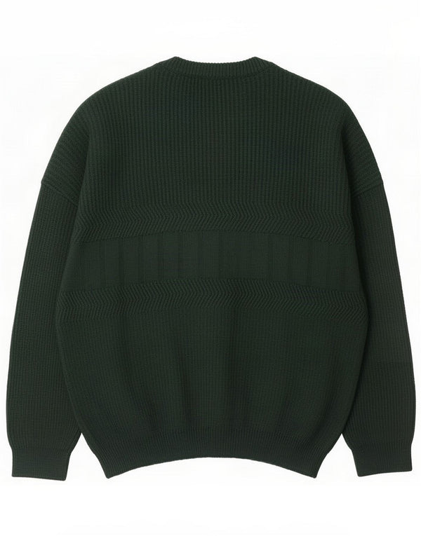 Vintage Herren Pullover mit Rundhalsausschnitt IT 52 Large Green