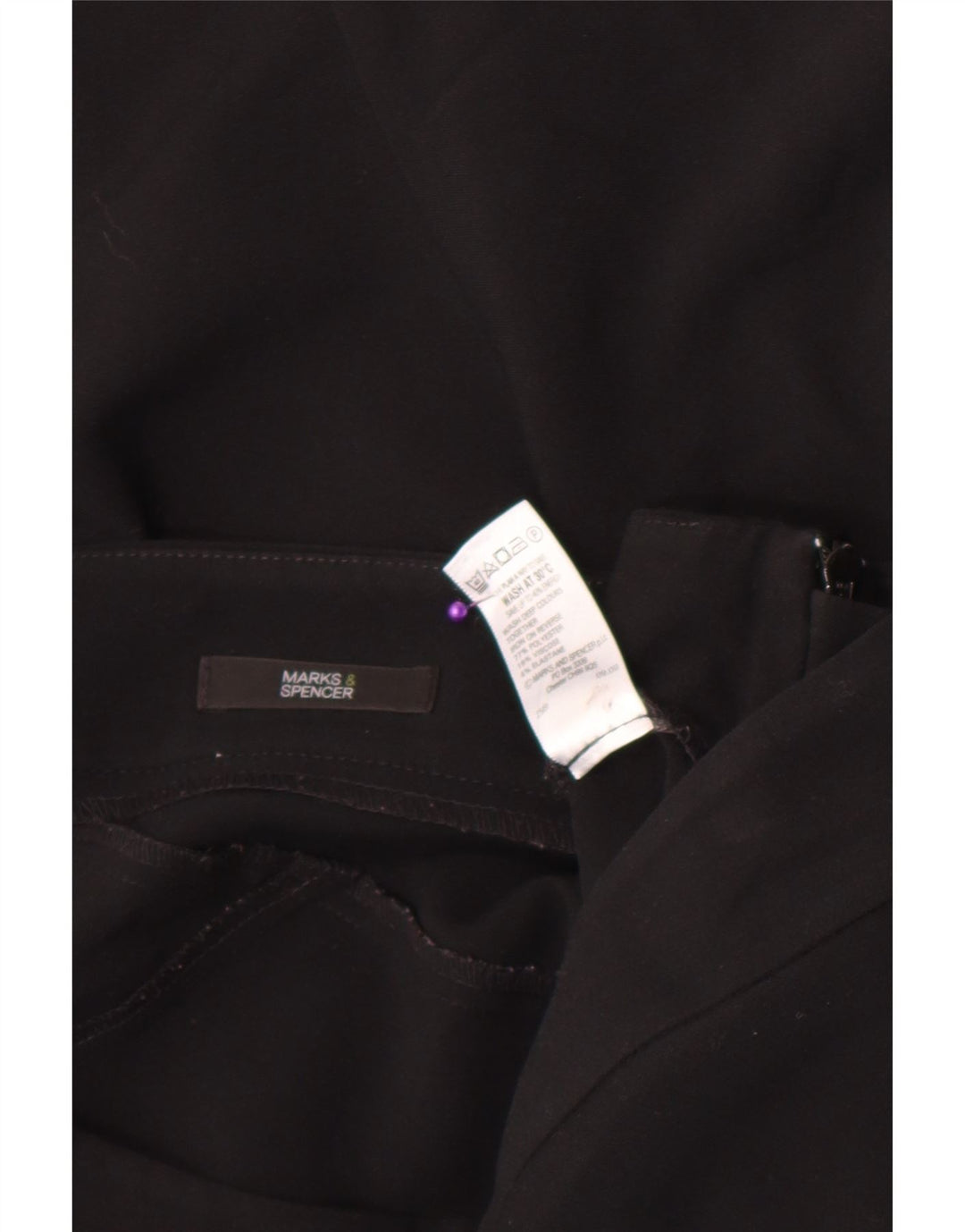 Marks & Spencer Damen Trompetenrock UK 14 Large W32 Schwarz Polyester