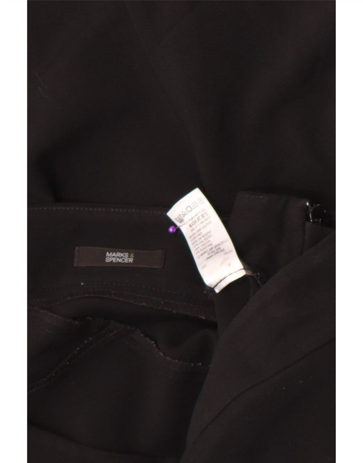 Marks & Spencer Damen Trompetenrock UK 14 Large W32 Schwarz Polyester