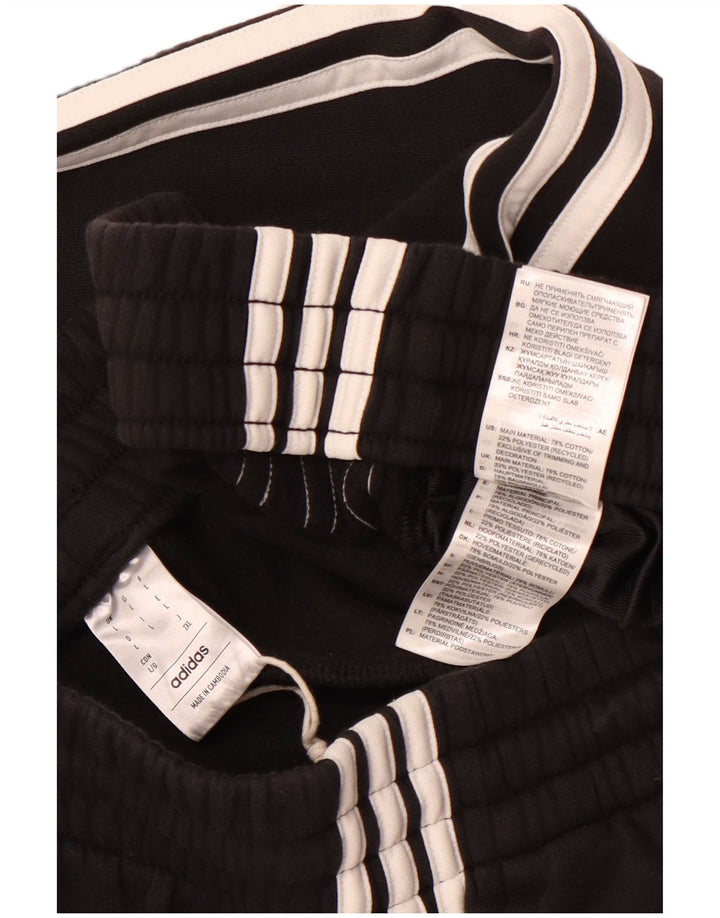 Adidas Herren-Trainingshose, Jogginghose, Größe L, Schwarz, Baumwolle