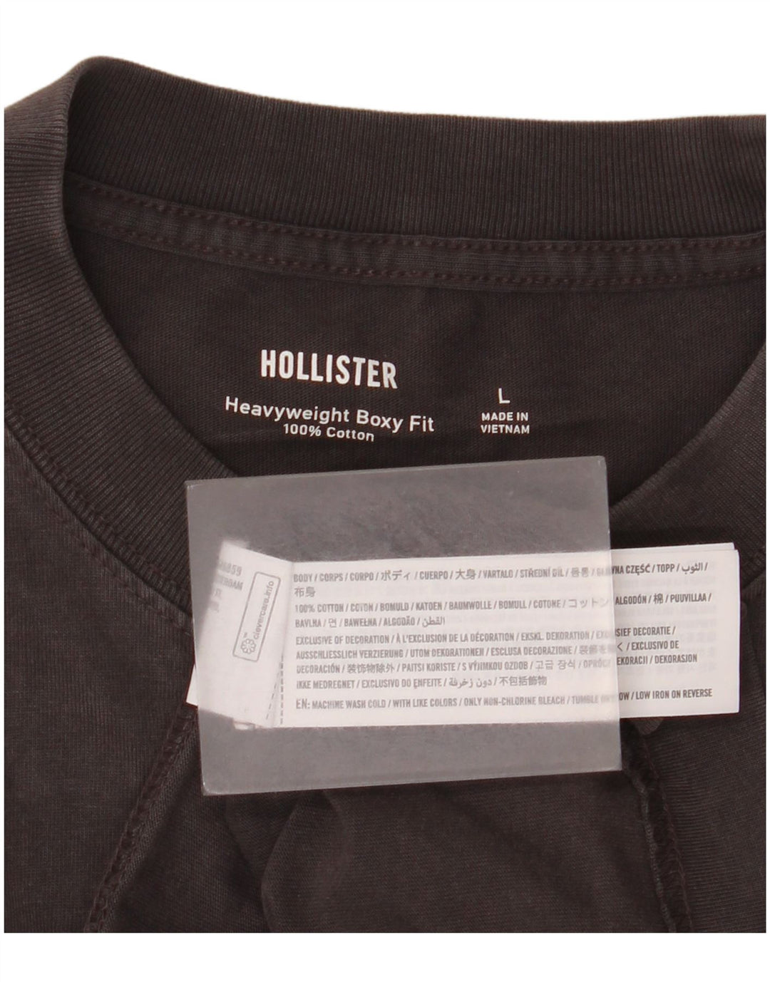 Hollister Herren-T-Shirt mit Grafik, Größe L, Grau, Baumwolle
