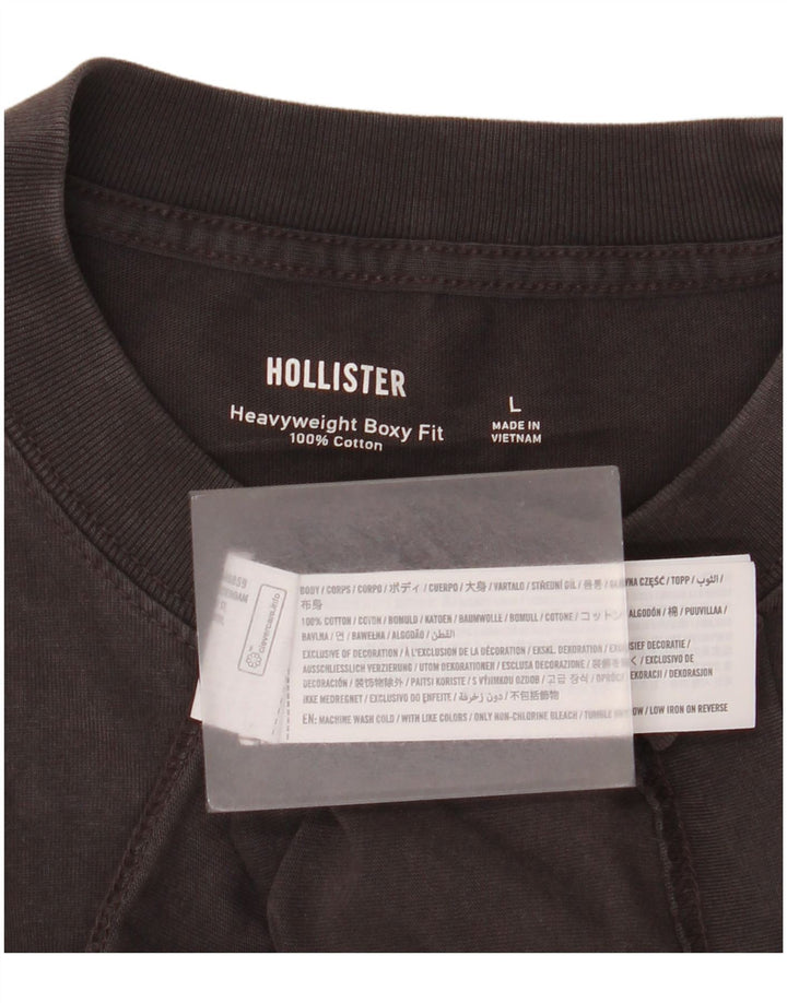 Hollister Herren-T-Shirt mit Grafik, Größe L, Grau, Baumwolle