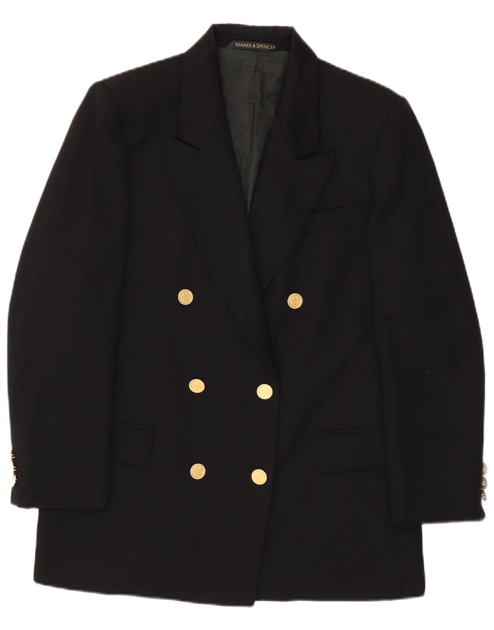 Marks & Spencer Zweireihiger Blazer für Damen, Gr. 16, Schwarz
